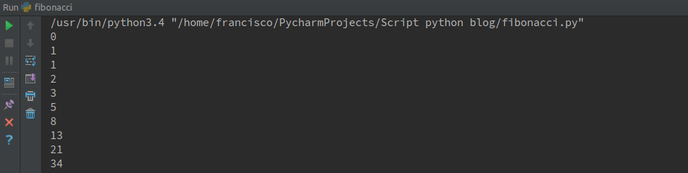 Resultado da execução do script Python