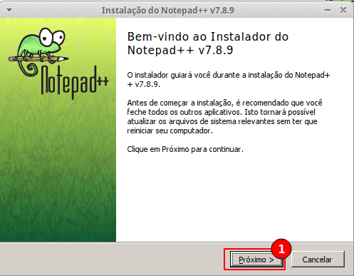 Tela Notepad++ instalador