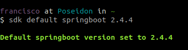 Definir a versão padrão do Spring Boot CLI