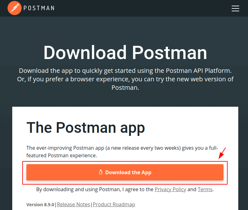 Site para download do Postman