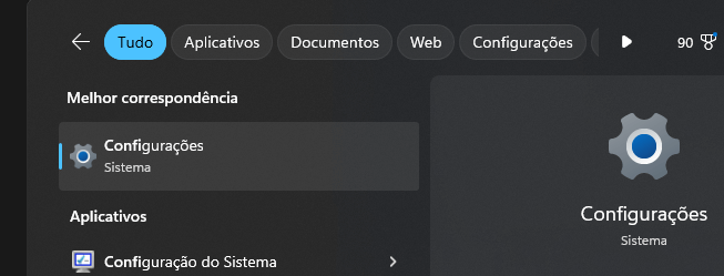 Configurações do Sistema